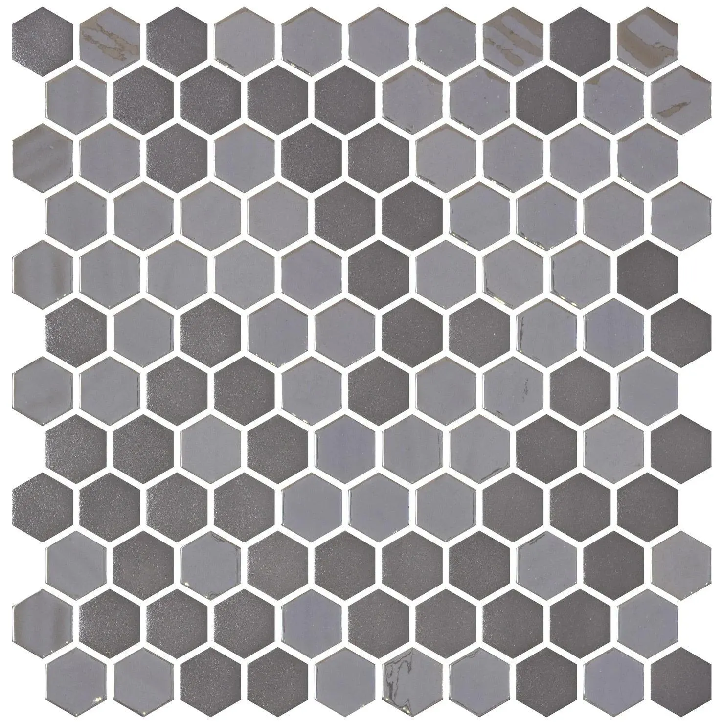 Hexagon Blends Matte Opalo Grey 11-13/32" x 11-27/32" 2002908 Centura Hexagon Mosaic Tiles
