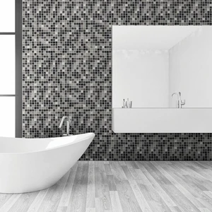 Image 3 of Color Blends Grey Polished 12"âxÂ 18" CB2002362 Centura Rectangle Mosaic Tiles sold at Floors & Baths Pro's