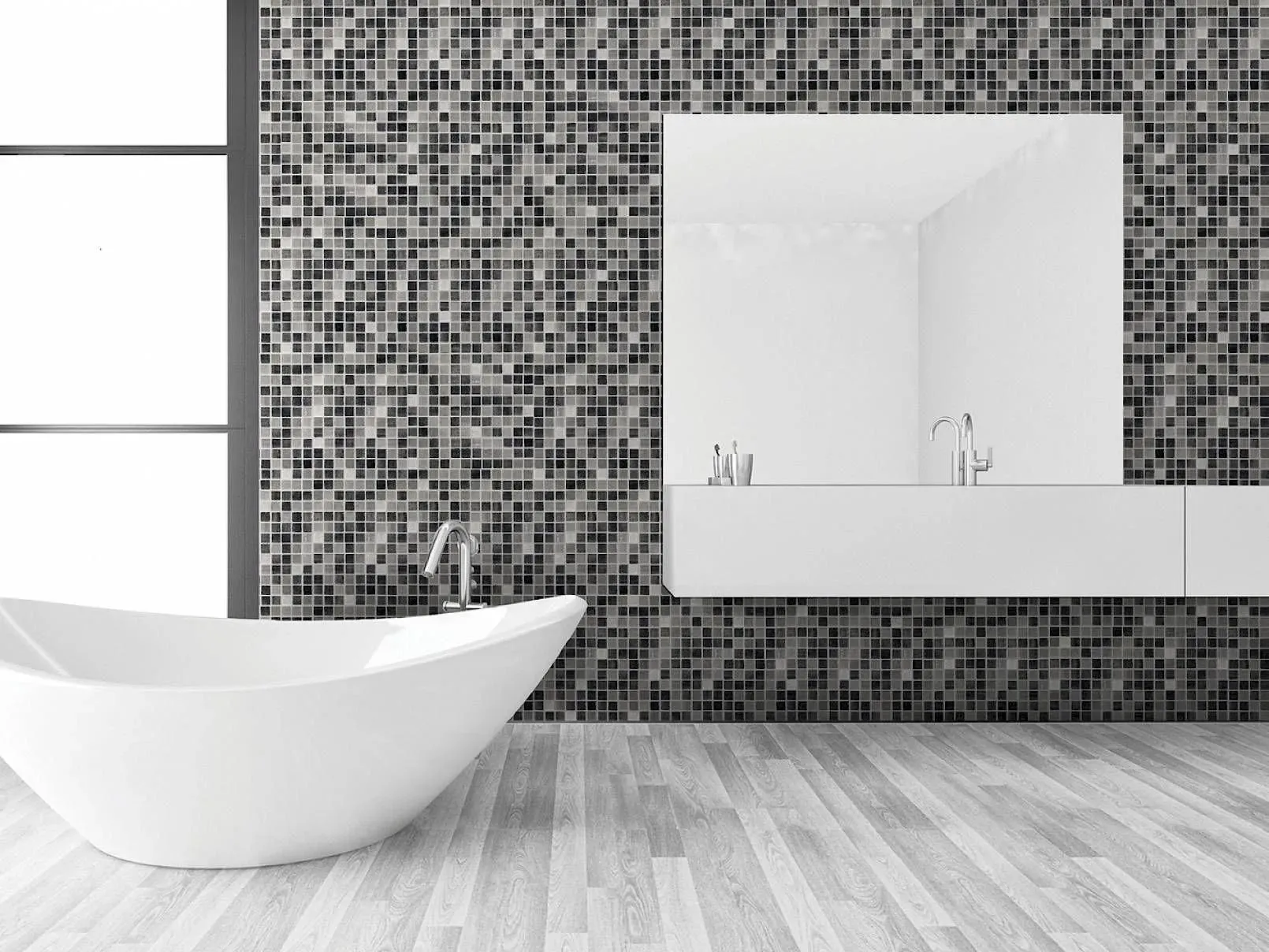 Color Blends Grey Polished 12"âxÂ 18" CB2002362 Centura Rectangle Mosaic Tiles