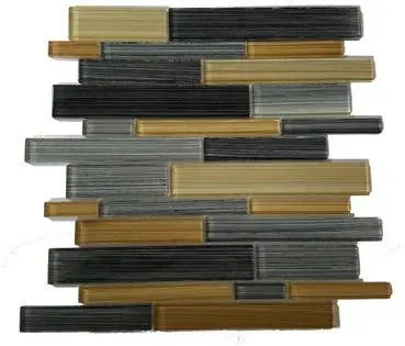 Glass Mosaics Skyline Sole Glossy 12" x 12" GL-664 Mono Serra Mono Serra Rectangle Mosaic Tiles