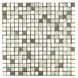 21053 Multi Finish Glass Mosaics Maya Stone Multi-finish 12" x 12" GL-624 Mono Serra Mono Serra Square Mosaic Tiles
