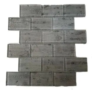 Glass Mosaics Grey Glossy 12" x 12" GL-655 Mono Serra Mono Serra Rectangle Mosaic Tiles