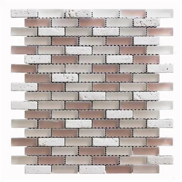 Glass Mosaics Dune Beige Frosted 12" x 12" GL-317 Mono Serra Mono Serra Rectangle Mosaic Tiles