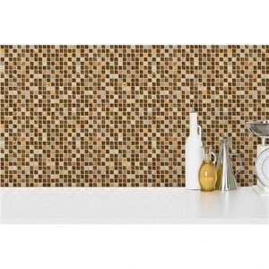 Image 2 of Glass Mosaics Combo Brown Multi-finish 12" x 12" GL-626 Mono Serra Mono Serra Square Mosaic Tiles sold at Floors & Baths Pro's