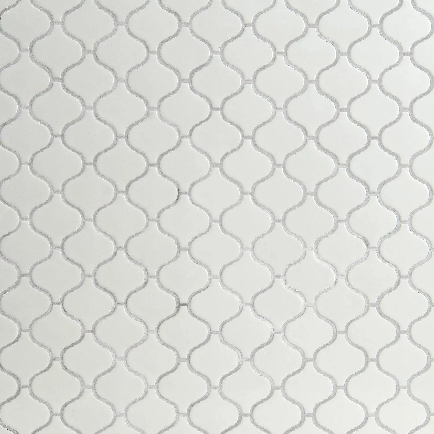 Retro Bianco White-Cool Glossy 11-3/4" x 12-1/4" SMOT-PT-RETBIA-ARABESQUE MSI Surfaces Other Mosaic Tiles
