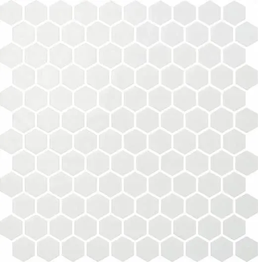 Hex Natureglass Glossy White 12" x 12" 2002893 Centura Hexagon Mosaic Tiles
