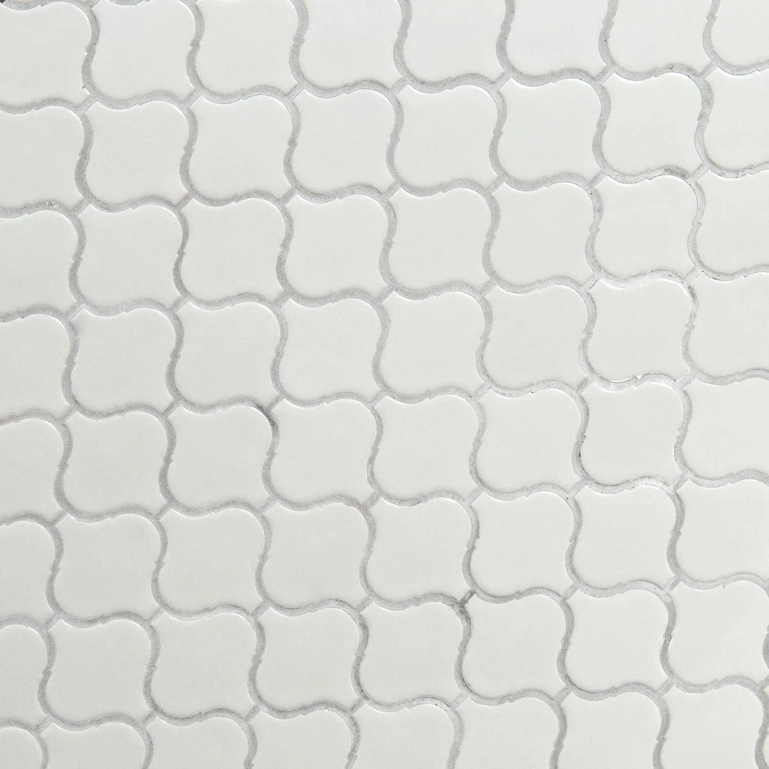 Retro Bianco White-Cool Glossy 11-3/4" x 12-1/4" SMOT-PT-RETBIA-ARABESQUE MSI Surfaces Other Mosaic Tiles