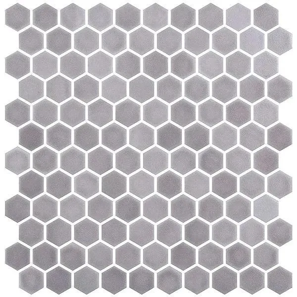 Stoneglass Hex Light Brun Matte 12" x 12" STGLLBHEX Centura Hexagon Mosaic Tiles