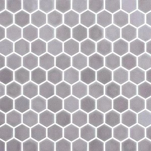 Image 2 of Stoneglass Hex Light Brun Matte 12" x 12" STGLLBHEX Centura Hexagon Mosaic Tiles sold at Floors & Baths Pro's