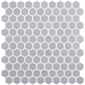  Stoneglass Hex Stoneglass Hex Gainsboro Matte 12" x 12" STGLGAHEX Centura Hexagon Mosaic Tiles 