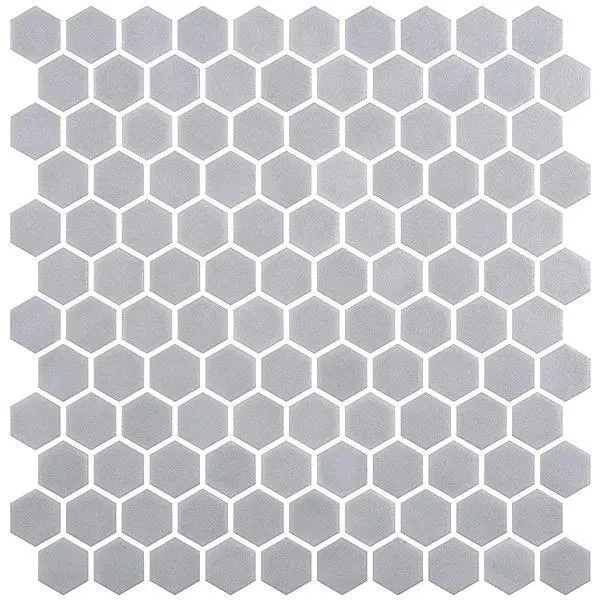 Stoneglass Hex Gainsboro Matte 12" x 12" STGLGAHEX Centura Hexagon Mosaic Tiles