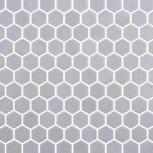 Image 2 of Stoneglass Hex Gainsboro Matte 12" x 12" STGLGAHEX Centura Hexagon Mosaic Tiles sold at Floors & Baths Pro's