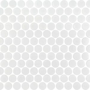  Cement Mix Penny 28 White Matte 12" x 13" PEWHITEM Centura Mosaic Mosaic Tiles 