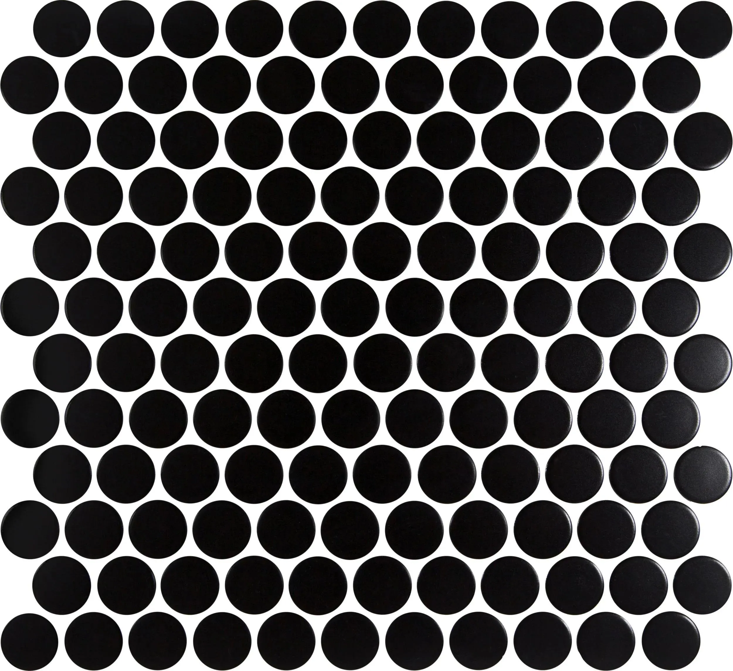 Penny 28 Black Matte 12" x 13" PEBLACKM Centura Mosaic Mosaic Tiles