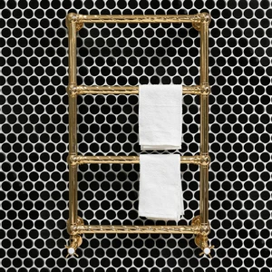 Image 3 of Penny 28 Black Matte 12" x 13" PEBLACKM Centura Mosaic Mosaic Tiles sold at Floors & Baths Pro's