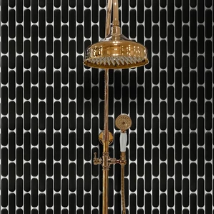 Image 2 of Osvego Black Matte 12" x 12" OSVEGOBLKM Centura Mosaic Mosaic Tiles sold at Floors & Baths Pro's