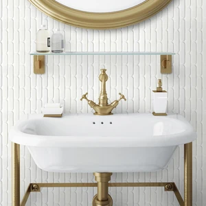 Image 2 of Osvego White Glossy 12" x 12" OSVEGOWHG Centura Mosaic Mosaic Tiles sold at Floors & Baths Pro's