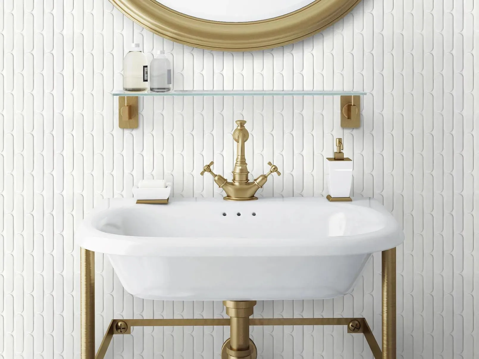 Osvego White Glossy 12" x 12" OSVEGOWHG Centura Mosaic Mosaic Tiles