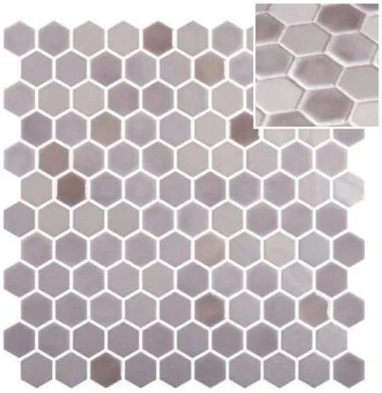 Hexagon Blends Matte Dun 11-13/32" x 11-27/32" 2002921 Centura Hexagon Mosaic Tiles
