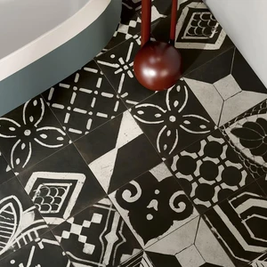 Image 3 of Riggiole Nero Mix Natural 8" x 8" RIG20NR Centura Square Mosaic Tiles sold at Floors & Baths Pro's