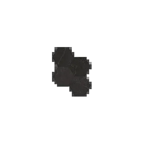 La Marca Nero Venato Polished 10" x 11-1/2" 4501-0321-1 Anatolia Hexagon Mosaic Tiles