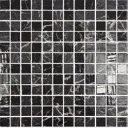 Ecostone Matte / Polished Nero Marquina 12-1/4" x 12-1/4" 2003273 Centura Square Mosaic Tiles