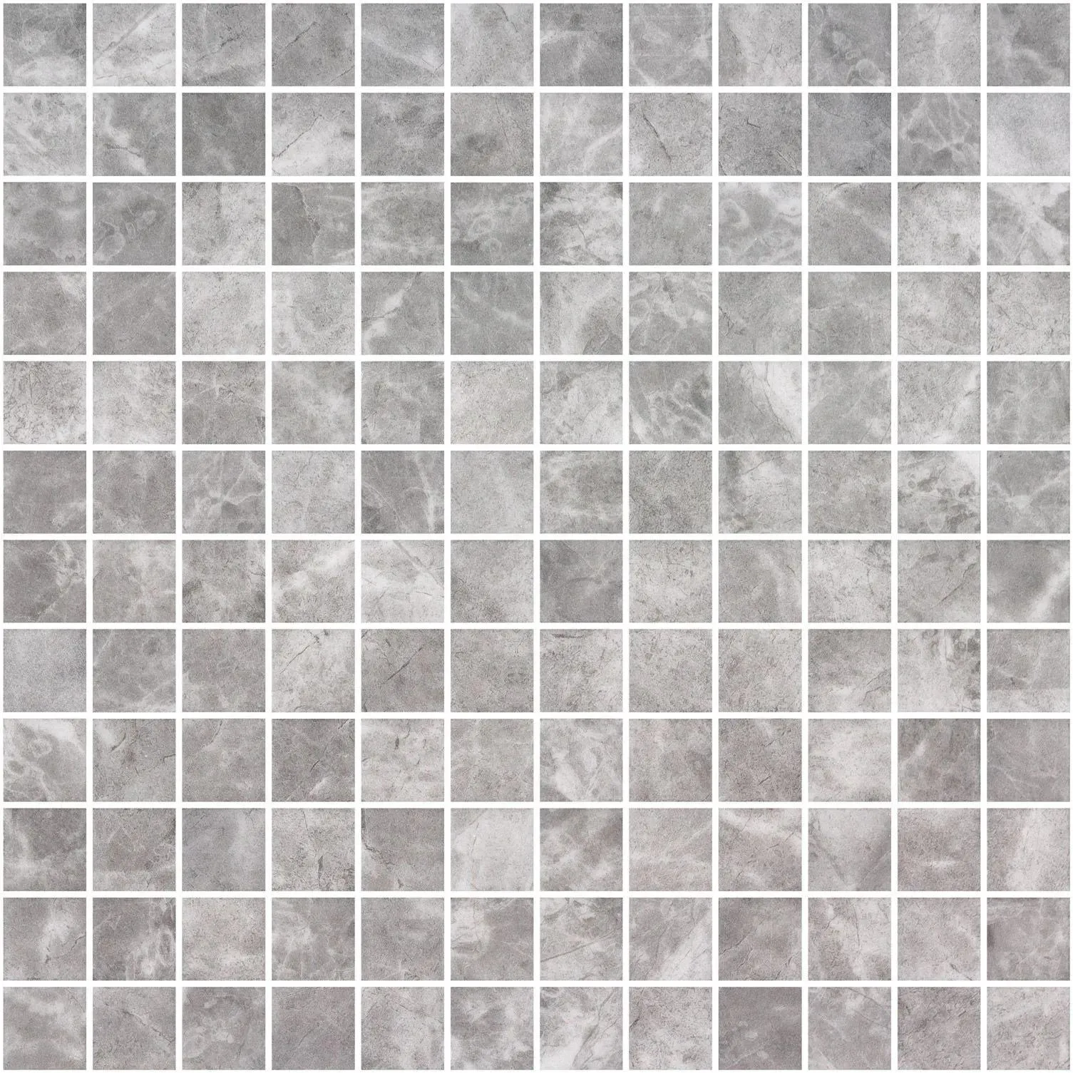 Ecostones Matte Silver 12-1/4" x 12-1/4" 2003276 Centura Square Mosaic Tiles