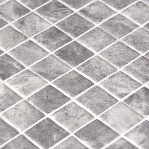 Image 2 of Ecostones Matte Silver 12-1/4" x 12-1/4" 2003276 Centura Square Mosaic Tiles sold at Floors & Baths Pro's