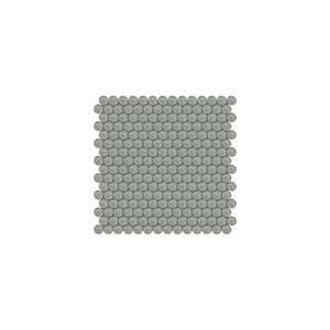 Penny Round Element Smoke Glossy 12" x 12" 3001-0089-0 Anatolia Penny Round Mosaic Tiles | Floors & Baths Pro's