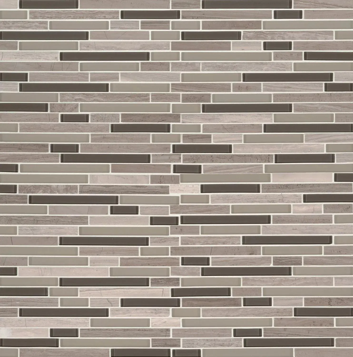 Modello Grigio Gray-Light Multi Finish 12" x 12" SMOT-SGLSIL-MODGRI6MM MSI Surfaces Rectangle Mosaic Tiles