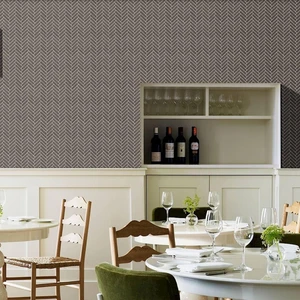 Image 3 of Herringbone Brown Glossy 12" x 12" HEBROWNG Centura Rectangle Mosaic Tiles sold at Floors & Baths Pro's
