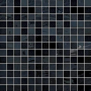 Image 2 of Opalo Stone Noir Glossy 13" x 13" OPSTNEMO Centura Square Mosaic Tiles sold at Floors & Baths Pro's