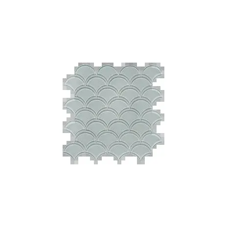 Scallop Element Cloud Glossy 12" x 12" 3001-0025-0 Anatolia Scallop Mosaic Tiles