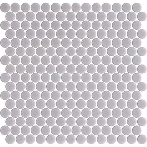  Native Penny Natureglass Matte Smooth Grey 11" x 11" PE2005002 Centura Circle Mosaic Tiles 