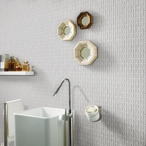 Image 2 of Mystic Glacier Matte 12" x 12" MYSGLACAPBMOS0104M Italbec Italbec Circle Mosaic Tiles sold at Floors & Baths Pro's