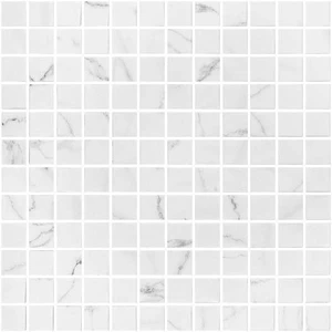 Image 2 of Square Ecostone Matte Venato White 12" x 12" ESTVEWHM Centura Square Mosaic Tiles sold at Floors & Baths Pro's