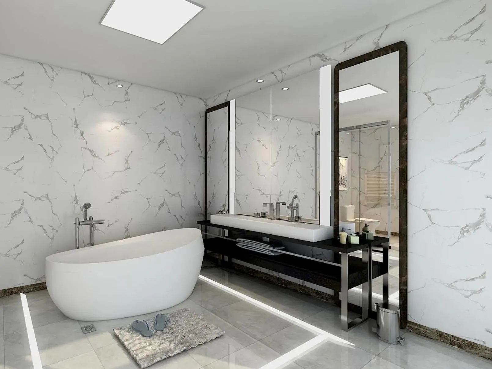Statuario Polished 12" x 12" STATMO22P Centura Square Mosaic Tiles