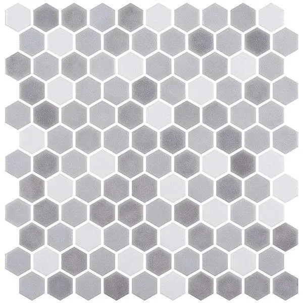 Stone Blend Anchor Matte 12" x 12" STBLANHEX Centura Hexagon Mosaic Tiles