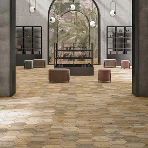 Image 3 of Cortina Honey Matte 8-1/2" x 10" COESHO Centura Hexagon Mosaic Tiles sold at Floors & Baths Pro's