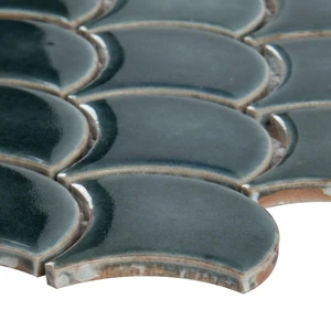 Image 3 of Azul Scallop Blue Glossy 10" x 13" SMOT-PT-AZULSCAL8MM MSI Surfaces Other Mosaic Tiles sold at Floors & Baths Pro's