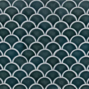 Image 4 of Azul Scallop Blue Glossy 10" x 13" SMOT-PT-AZULSCAL8MM MSI Surfaces Other Mosaic Tiles sold at Floors & Baths Pro's