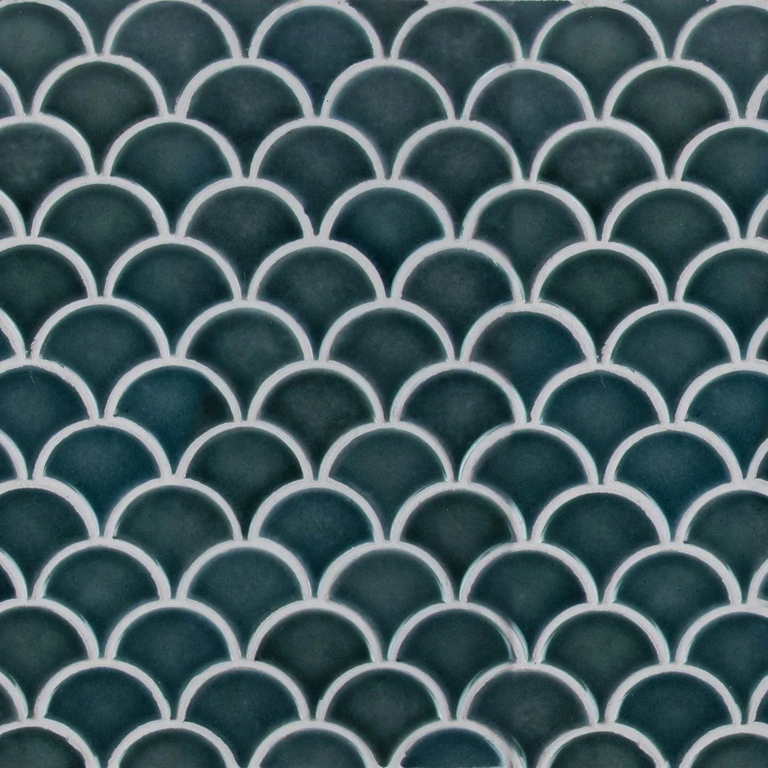 Azul Scallop Blue Glossy 10" x 13" SMOT-PT-AZULSCAL8MM MSI Surfaces Other Mosaic Tiles