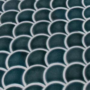 Image 5 of Azul Scallop Blue Glossy 10" x 13" SMOT-PT-AZULSCAL8MM MSI Surfaces Other Mosaic Tiles sold at Floors & Baths Pro's