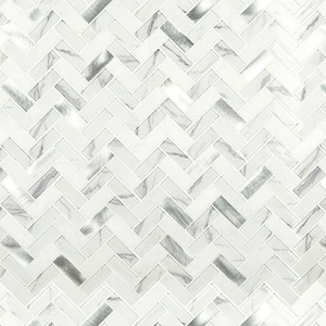 Image 2 of Bytle Bianco 12" x 12" SMOT-SGLSMT-BYTBIA6MM MSI Surfaces Rectangle Mosaic Tiles sold at Floors & Baths Pro's