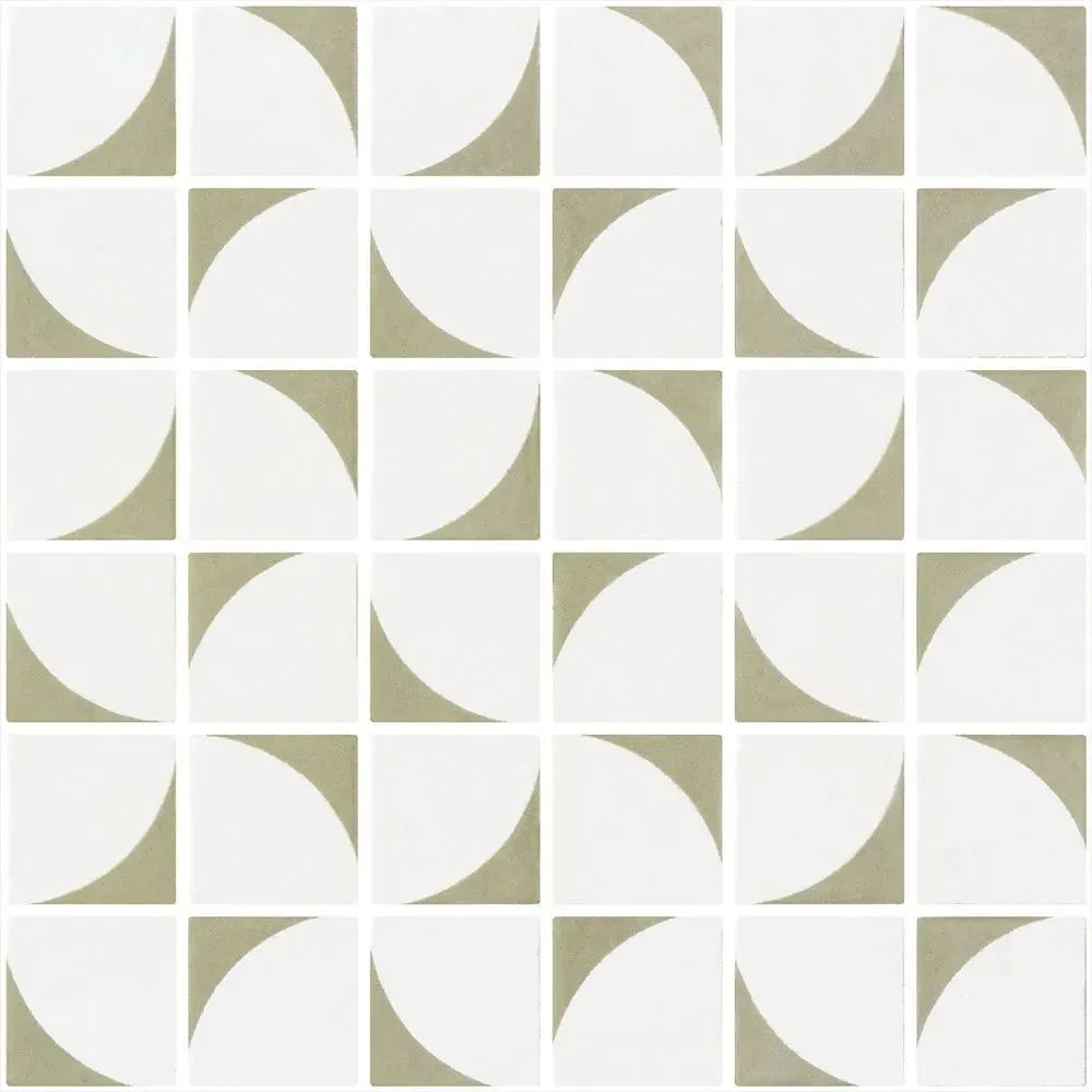 Penta Memphis Olive Green Matte 12" x 12" 2006406 Centura Square Mosaic Tiles