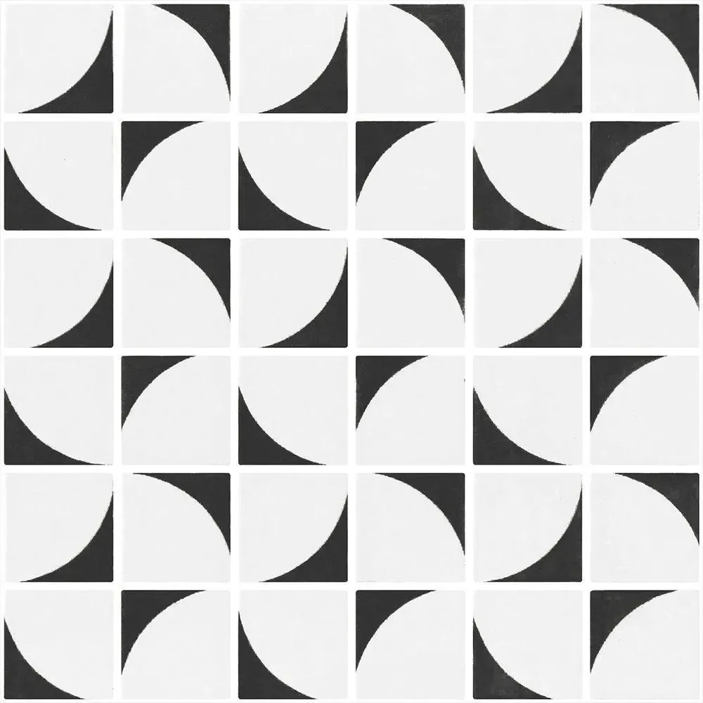 Penta Memphis Black Matte 12" x 12" 2006403 Centura Square Mosaic Tiles