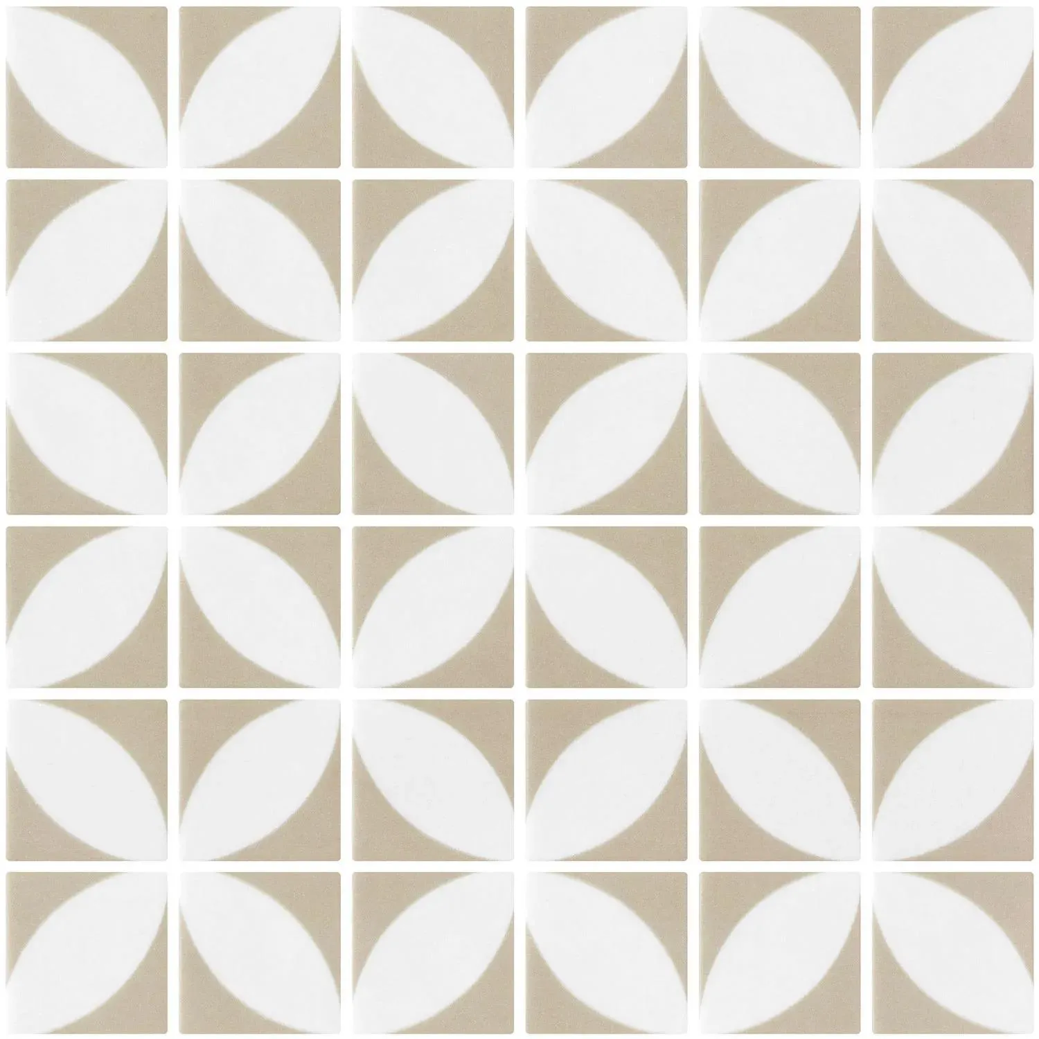 Penta Azalea Beige Matte 12" x 12" 2006402 Centura Square Mosaic Tiles