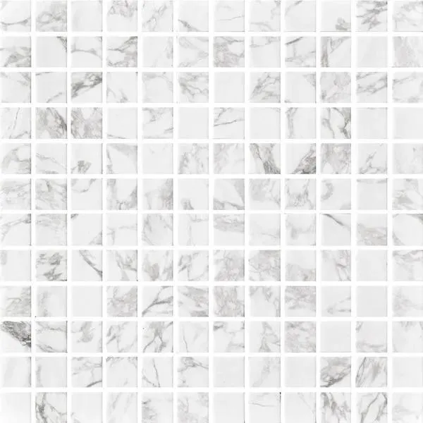 Square Ecostone Matte Statuario 12" x 12" ESTSTMAM12 Centura Square Mosaic Tiles