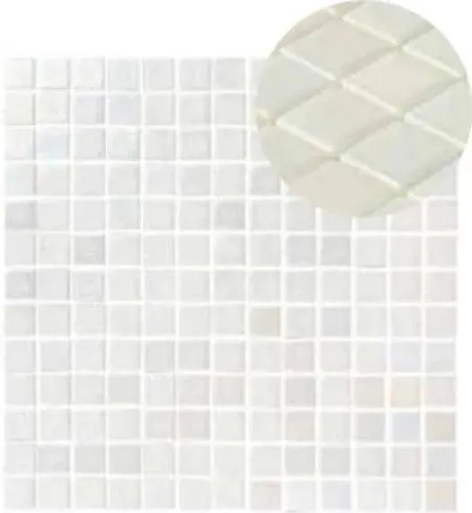 GlamGlass Shiny Blanco 13" x 13" GG2001341 Centura Square Mosaic Tiles