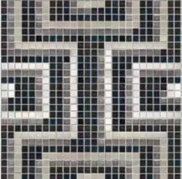 Geoforms Inca Black 26" x 26" 2002097 Centura Square Mosaic Tiles